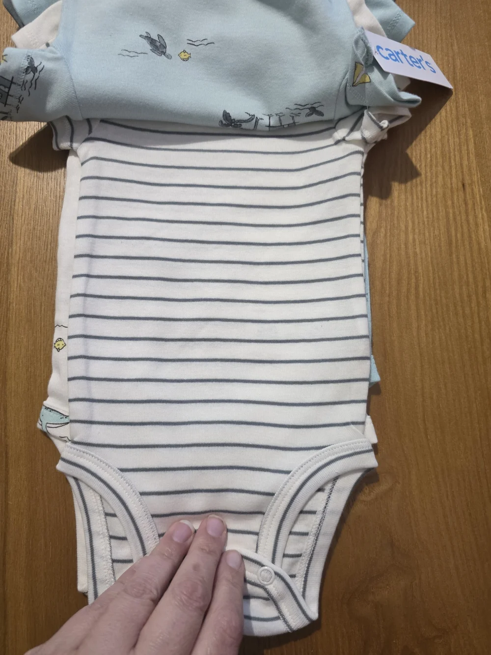 Carter's Baby Blue Ocean Print Short-Sleeve One-Piece (5-Pack)